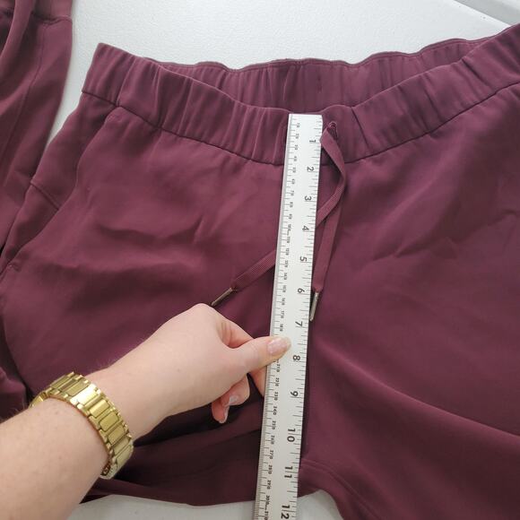 Lululemon Pants Womens 10 On the Fly Jogger Burgundy Drawstring Athleisure - Picture 6 of 10